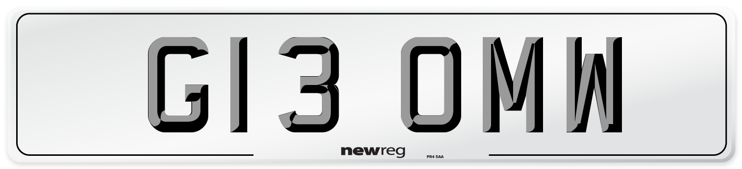 G13 OMW Number Plate from New Reg